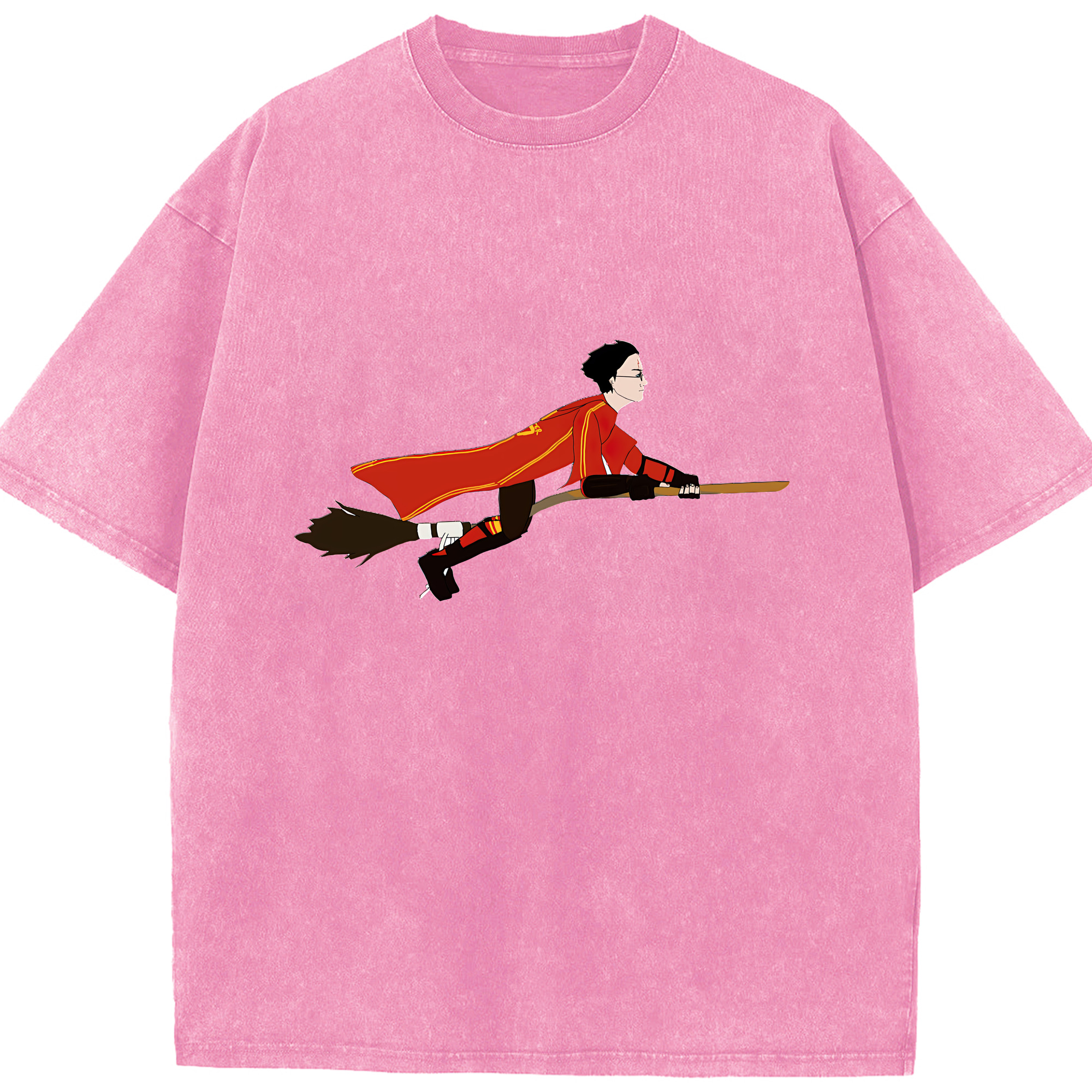 （画像用） Harry Potter ハリー・ポッターシリーズ 綿100% ヴィンテージ風 半袖Tシャツ（フロントプリント）